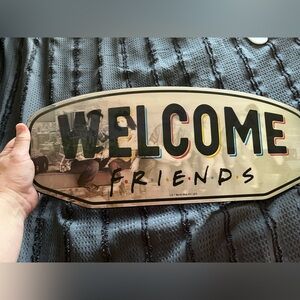 Welcome Friends Sign with Multicolor Accents